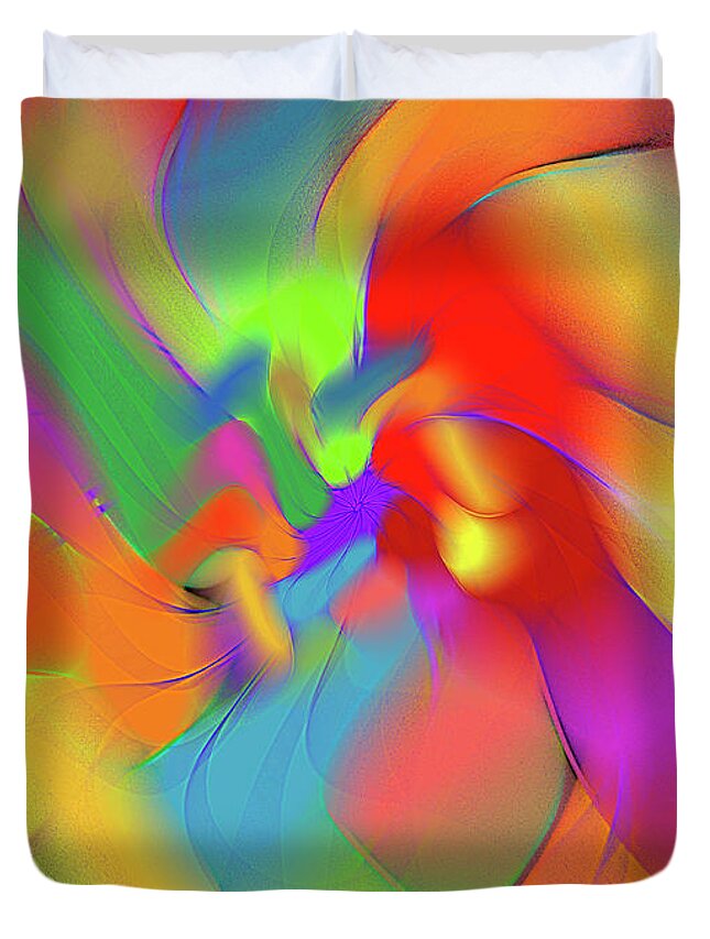  Duvet Cover featuring the digital art Flotsum by Dave Turner