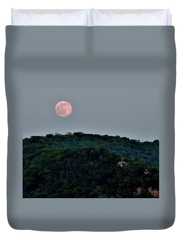 Flower Moon Duvet Cover featuring the photograph Flower Moon by Susie Loechler