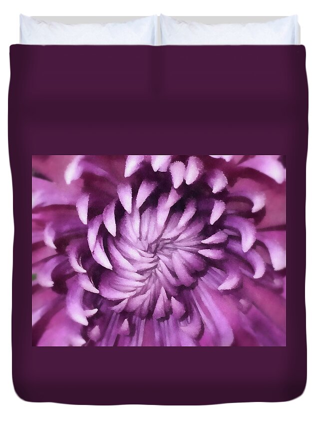  Duvet Cover featuring the photograph Flower Up Close and Personal by Andrea Kollo