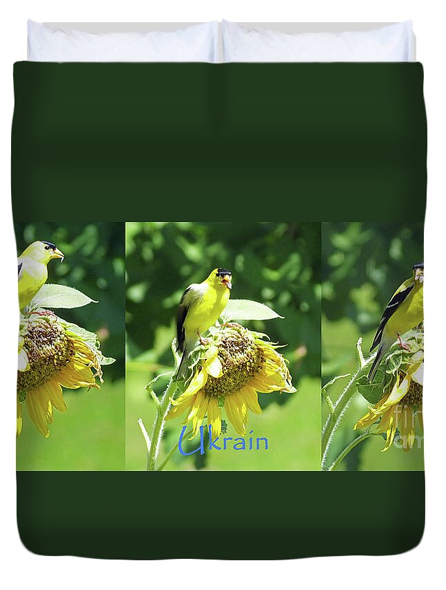  Duvet Cover featuring the photograph Flowers for Ukrain Day 1 by Lizi Beard-Ward