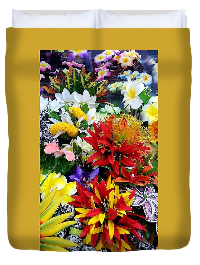 Flowers Duvet Cover featuring the photograph Flowers by Phyllis Spoor