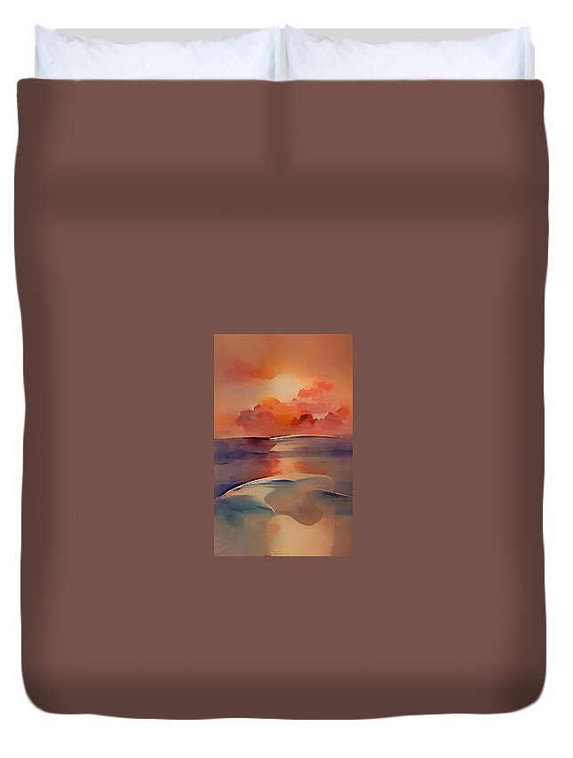  Duvet Cover featuring the digital art Flyby by Rod Turner