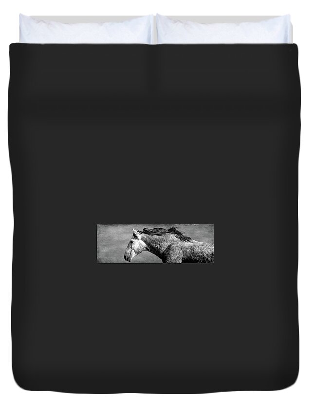 Panorama Duvet Cover featuring the photograph Flying by Mary Hone