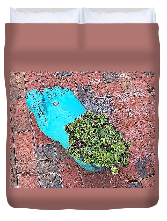 Cactus Duvet Cover featuring the photograph Footlong Cactus by Lee Darnell