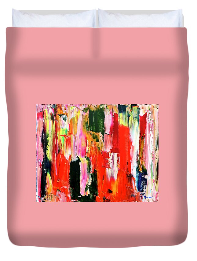 Colorful Duvet Cover featuring the painting For Molly by Teresa Moerer