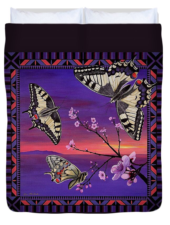 Kim Mcclinton Duvet Cover featuring the painting For My Sister by Kim McClinton