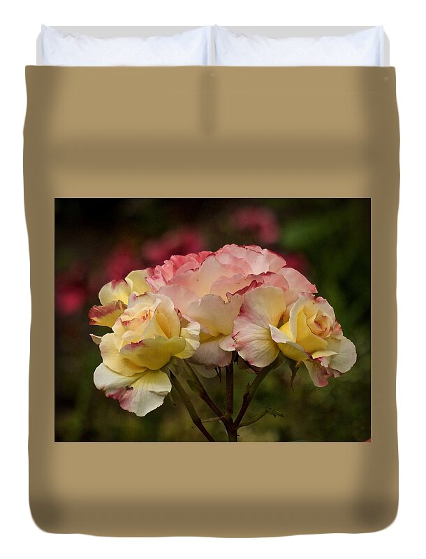 Roses Duvet Cover featuring the photograph For the Roses by Richard Cummings