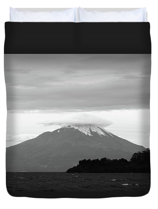 Osorno Duvet Cover featuring the photograph Forces of Nature by Josu Ozkaritz