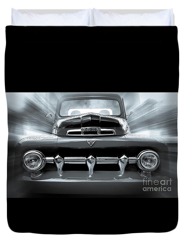 Ford Duvet Cover featuring the photograph Ford F-100 by Franchi Torres