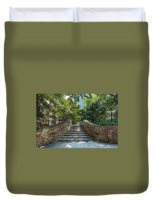 Old Settlers' Cemetery Duvet Cover featuring the digital art Forth Ward by SnapHappy Photos