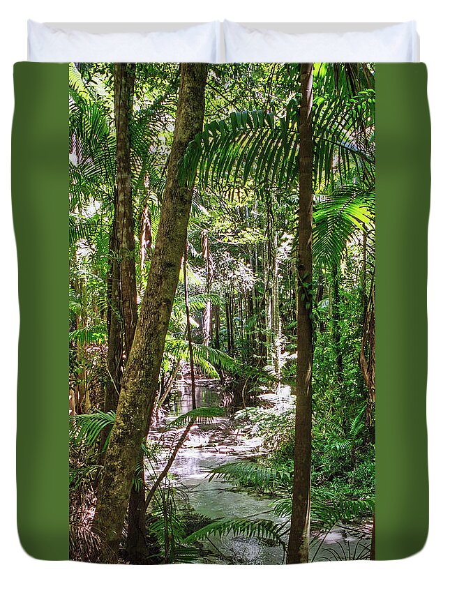 Rain Forest Duvet Cover featuring the photograph Fraser Island Rain Forest by Frank Lee