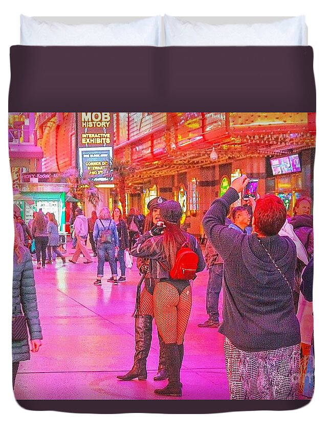  Duvet Cover featuring the photograph Fremont Moments by Rodney Lee Williams
