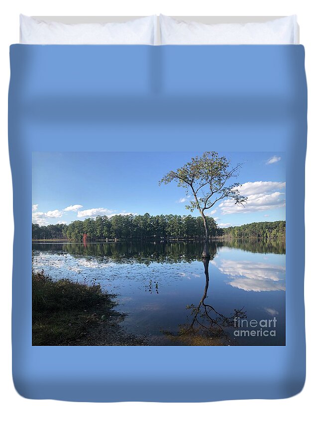 Water Duvet Cover featuring the photograph Freshwater Pond by Catherine Wilson