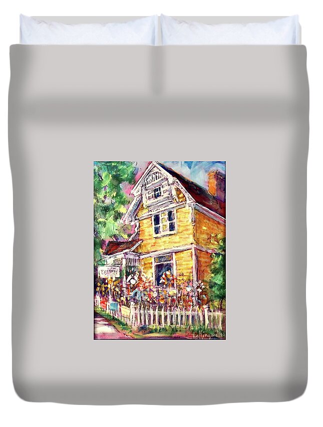 Painting Duvet Cover featuring the painting From the Heart by Les Leffingwell