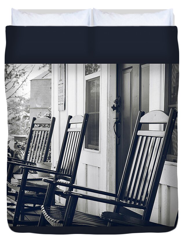 Front Porch Duvet Cover featuring the photograph Front Porch by Kelly Wade