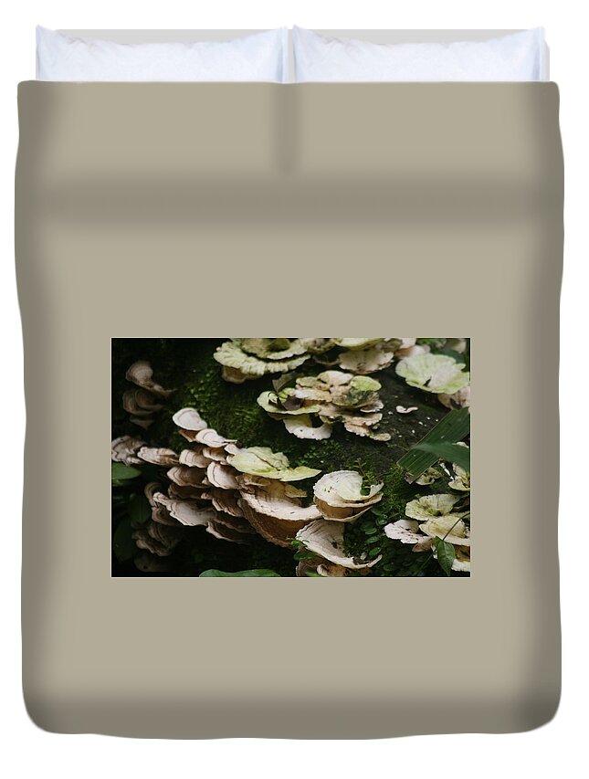 Fungus Duvet Cover featuring the photograph Fungus amoung us by Laurie Lago Rispoli