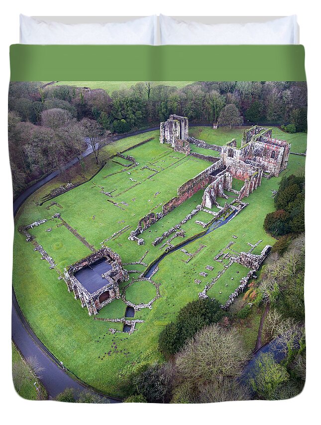 Furness Abbey Duvet Cover featuring the photograph Furness Abbey 2 by Steev Stamford