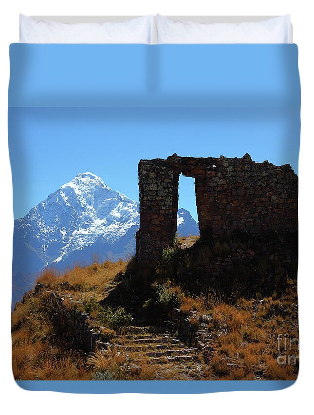Peru Duvet Cover featuring the photograph Gateway to the Gods 2 by James Brunker