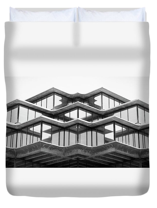 San Diego Duvet Cover featuring the photograph Geisel Library by William Dunigan