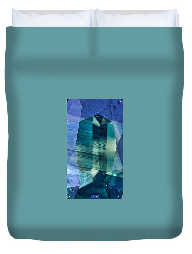 Gem Duvet Cover featuring the photograph Gemstone Green and Blue by Russ Considine