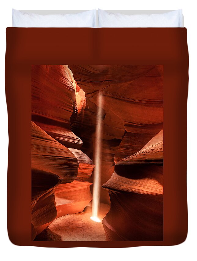 Light Beam Duvet Cover featuring the photograph Genesis by Peter Boehringer