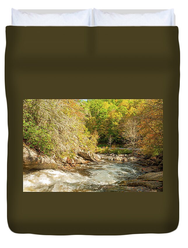 Water Duvet Cover featuring the photograph Gently Flowing by Rob Hemphill