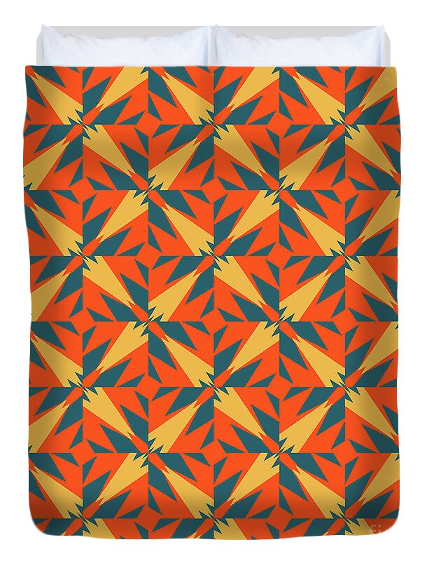 Patterns Duvet Cover featuring the digital art Geometric Designer Pattern 2637 by Philip Preston