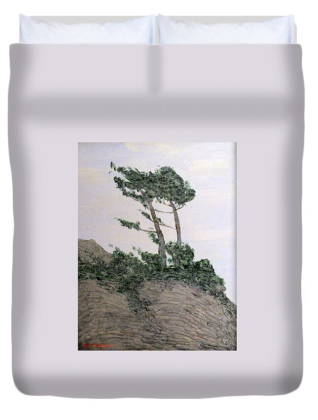 Georgian Bay Duvet Cover featuring the painting Georgian Bay Pines by Ian MacDonald