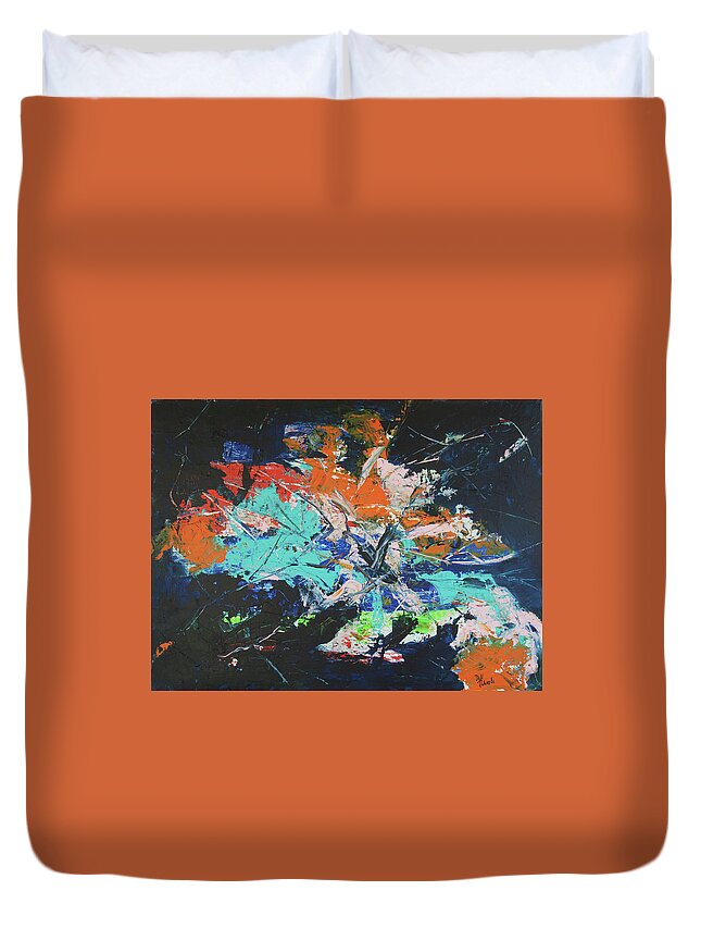 Abstract Duvet Cover featuring the painting Get Rhythm by Dick Richards