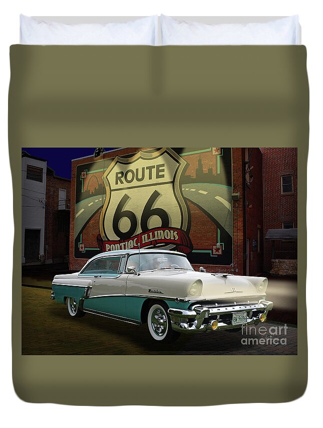 Pontiac Duvet Cover featuring the photograph Getting Kicks by Ron Long