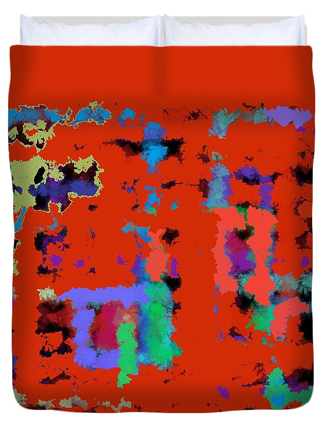 Ghosts In The Wall Duvet Cover featuring the digital art Ghosts in the Wall by Ruth Harrigan