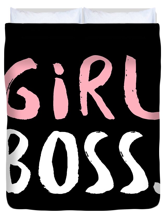 Entrepreneur Duvet Cover featuring the digital art Girl Boss by Jacob Zelazny