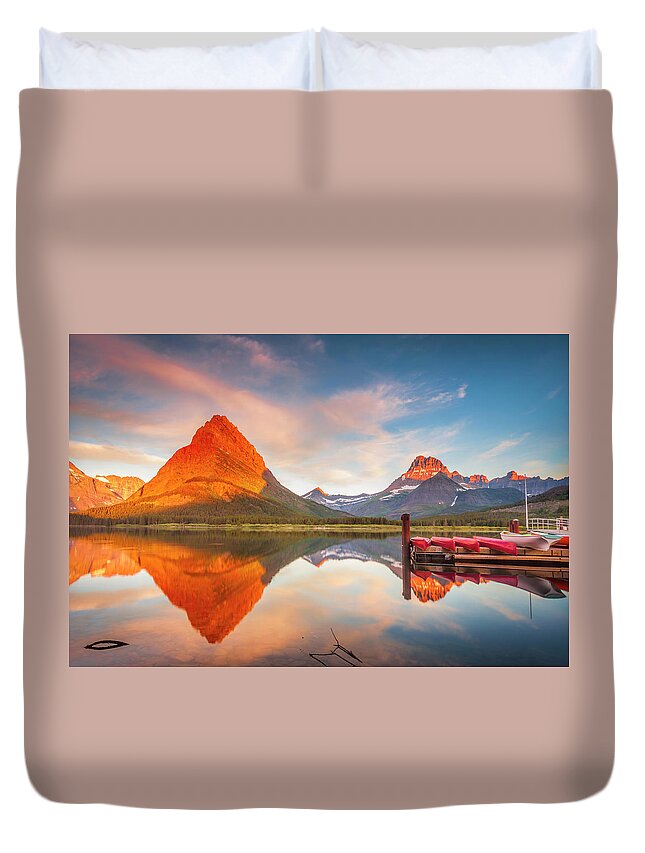 Glacier Duvet Cover featuring the photograph Glacier Morning by Andrew Soundarajan