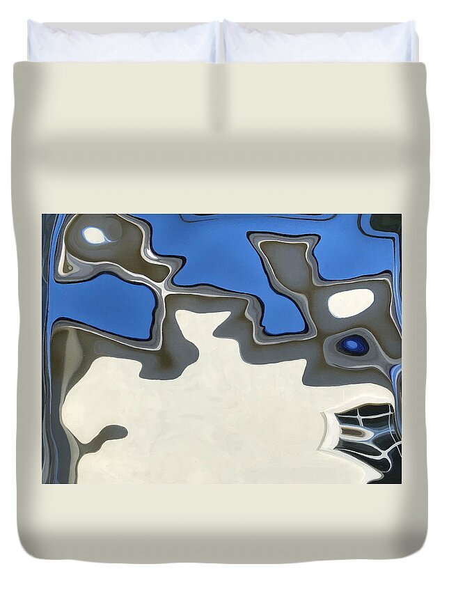 Abstract Duvet Cover featuring the photograph Glass Block by Tom Johnson