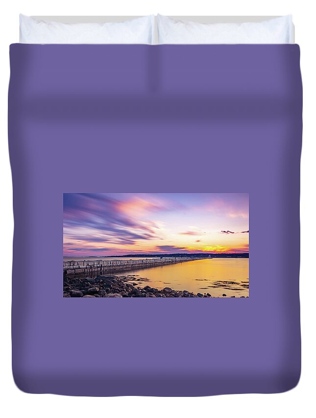 Gloucester Duvet Cover featuring the photograph Gloucester Harbor by David Lee