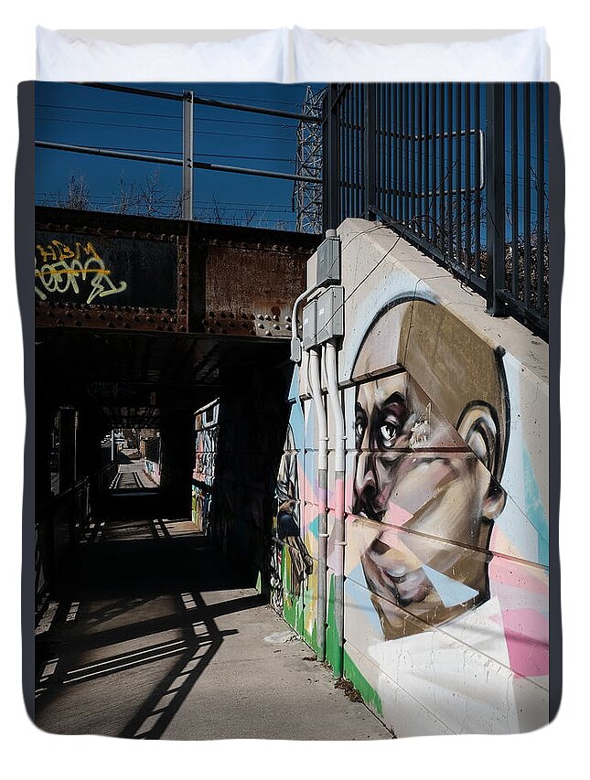 Urban Duvet Cover featuring the photograph Go Ahead by Kreddible Trout