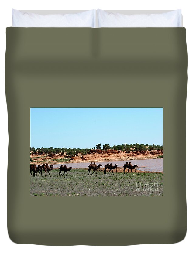 Go To Drinking Duvet Cover featuring the photograph Go to Drinking by Elbegzaya Lkhagvasuren