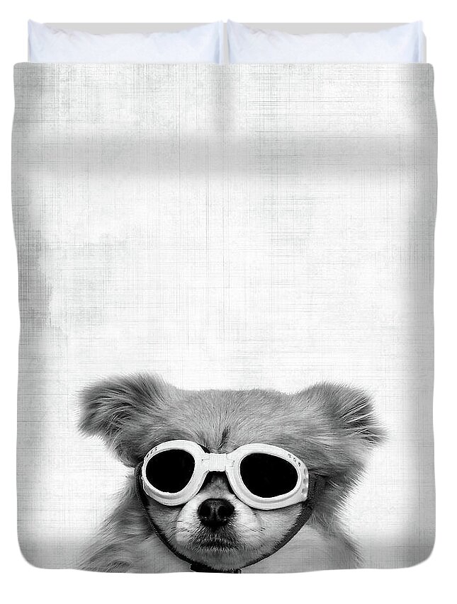 Dog In Water Duvet Covers