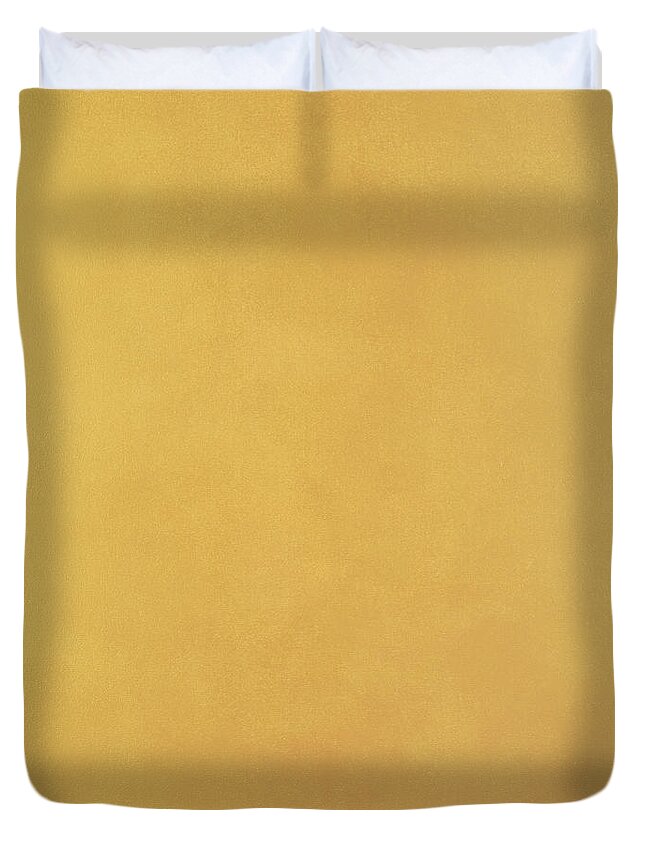 Minimalist Duvet Cover featuring the painting Gold Dust by Tamara Nelson