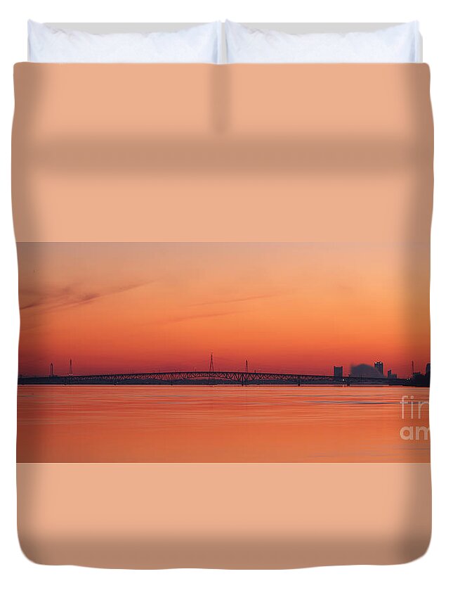 Heart To Heart Duvet Cover featuring the photograph Gold of the WNY Skies by Tony Lee