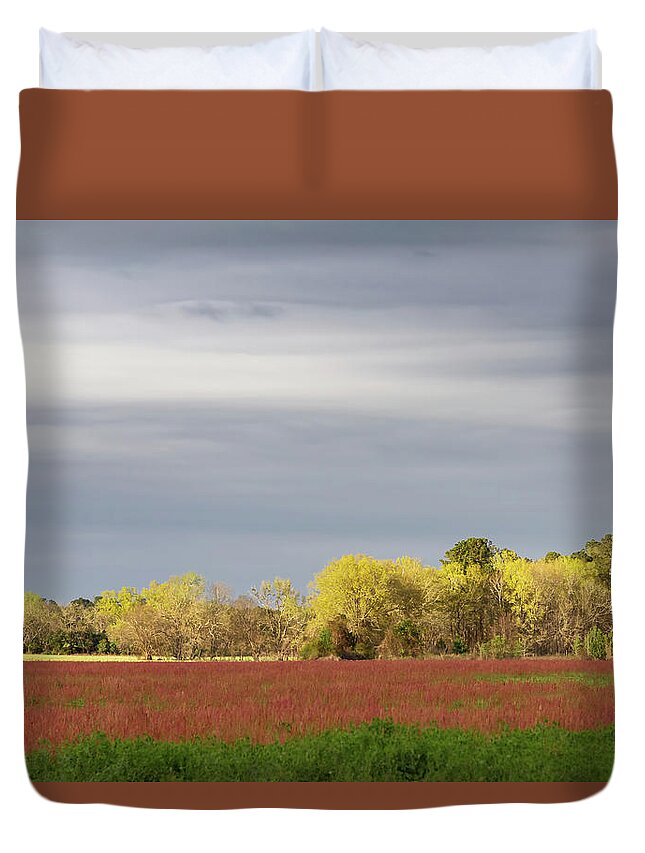 2021 Duvet Cover featuring the photograph Golden Field by Charles Hite