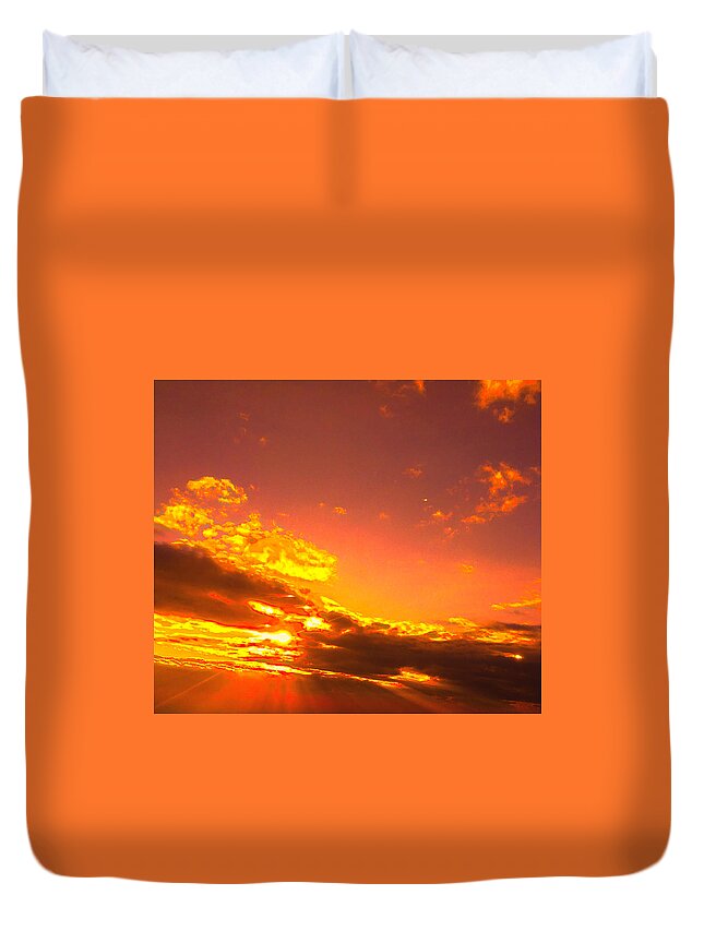  Duvet Cover featuring the photograph Golden glory by Trevor A Smith