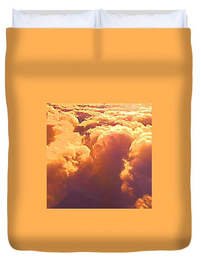Sosobone Duvet Cover featuring the photograph Golden Storm by Trevor A Smith