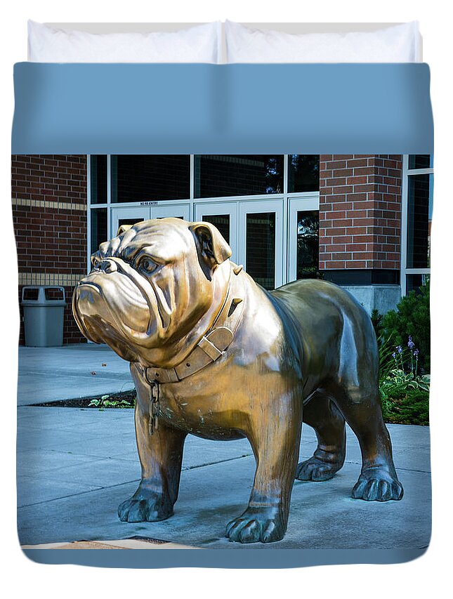 Gonzaga Bulldog Duvet Cover featuring the photograph Gonzaga Bulldog by Tom Cochran