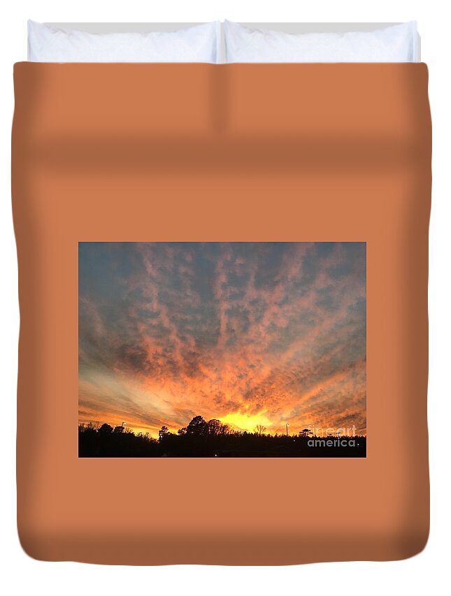 Sunset Duvet Cover featuring the photograph Good Evening Sunset by Catherine Wilson