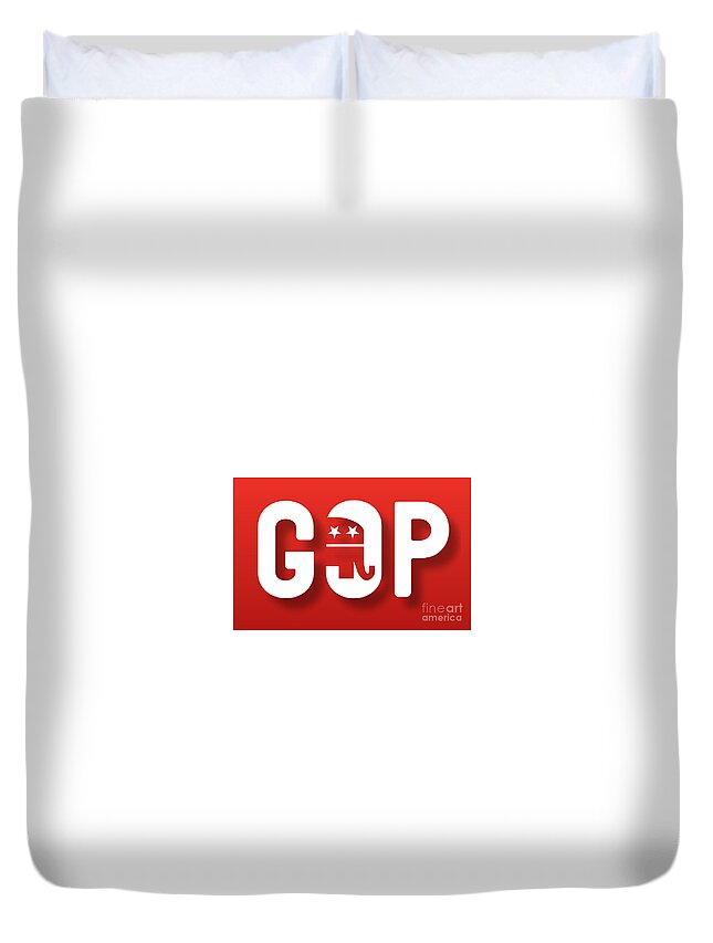 Gop Poster Duvet Cover featuring the photograph GOP by Action