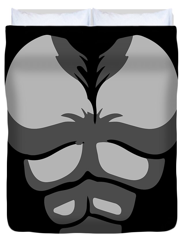 Halloween Duvet Cover featuring the digital art Gorilla Monkey Chest Costume by Flippin Sweet Gear
