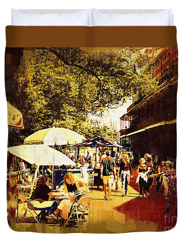 New-orleans Duvet Cover featuring the digital art Gothic New Orleans by Kirt Tisdale