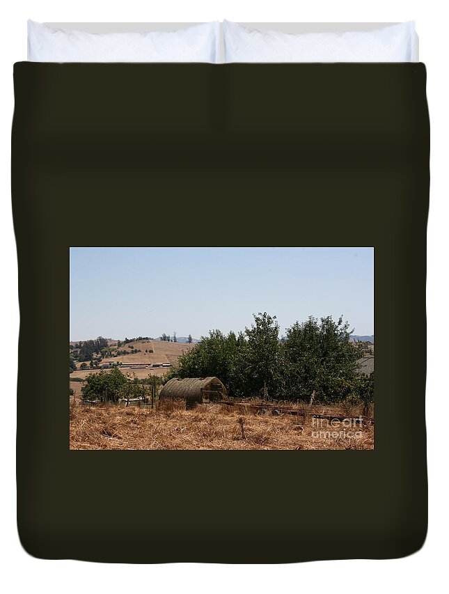 Petaluma Duvet Cover featuring the photograph Grace's stable by Cynthia Marcopulos