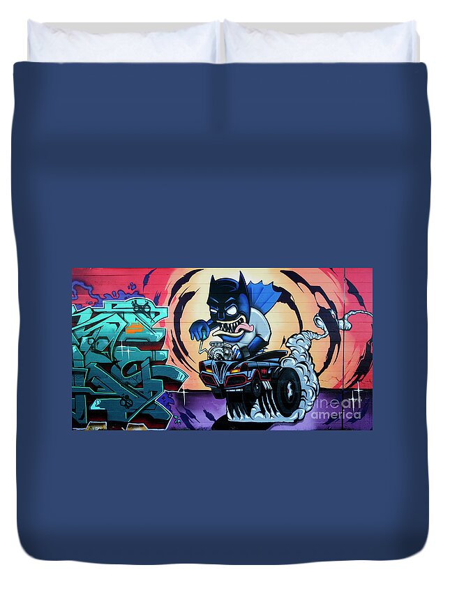 Photographic Art Duvet Cover featuring the photograph Graffiti Masters 12 by Bob Christopher